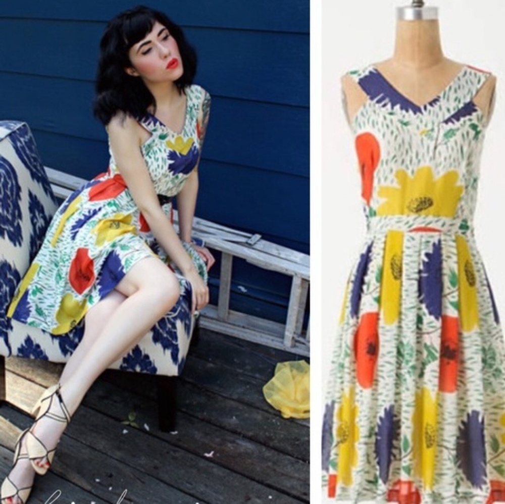 Girl from Savory Primary Floral Dress